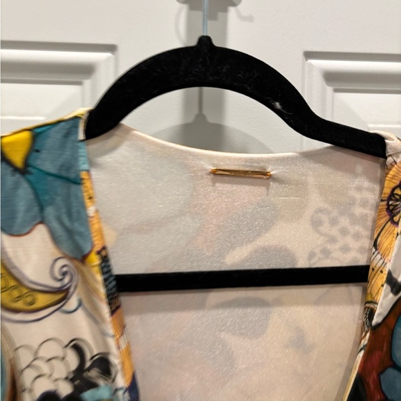 ALEXIS *Monica* 60s 70s style floral grove print mini dress w self sash L - Picture 6 of 7